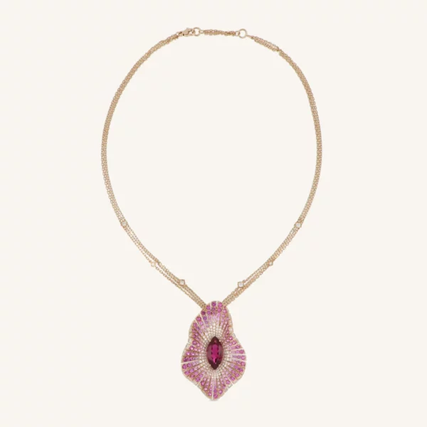 Abissi pendant with rubellite